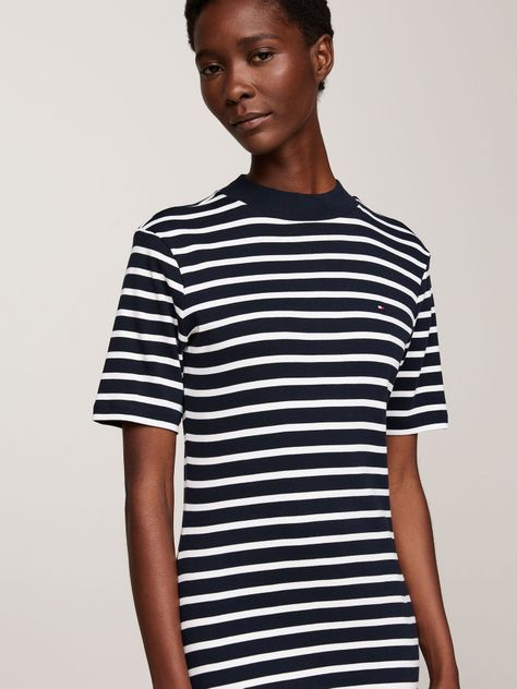 Vestido Con Diseño De Rayas Azul Tommy Hilfiger-3