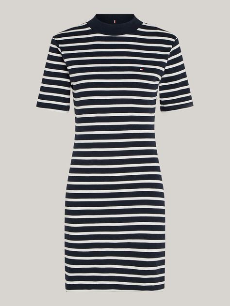 Vestido Con Diseño De Rayas Azul Tommy Hilfiger-4