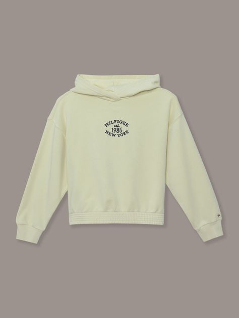 Polerón Hoodie De Niña Con Logo Amarillo Tommy Hilfiger-0