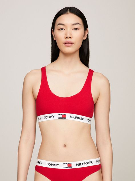 Bralette De Algodón Elástico Rojo Tommy Hilfiger-0