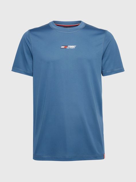 Polera Sport Esse Training Slim Fit Azul Tommy Hilfiger-4