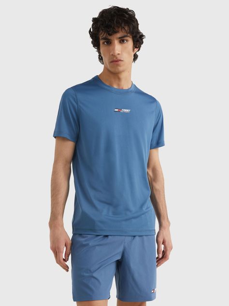 Polera Sport Esse Training Slim Fit Azul Tommy Hilfiger-0