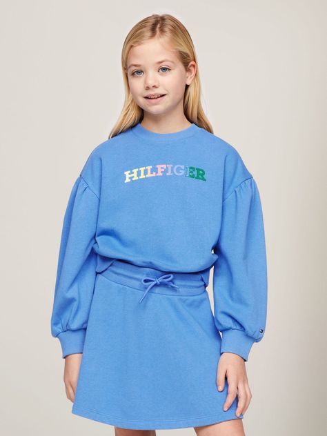 Polerón Niña monotipo Azul Tommy Hilfiger-0