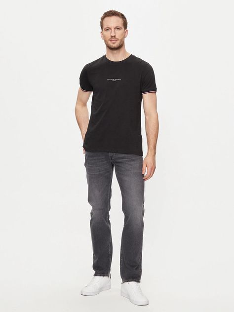 Polera Con Mangas Ribeteadas Negro Tommy Hilfiger-1