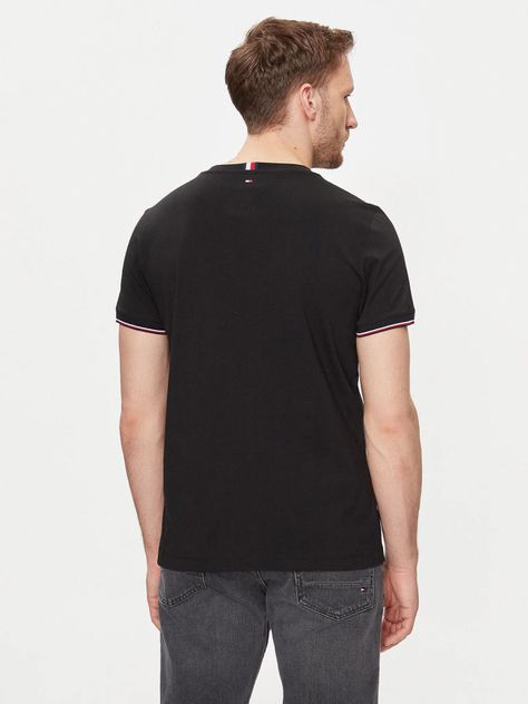 Polera Con Mangas Ribeteadas Negro Tommy Hilfiger-2