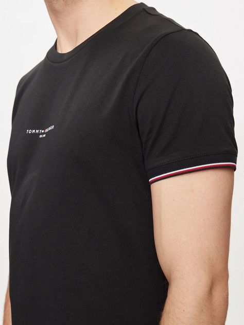 Polera Con Mangas Ribeteadas Negro Tommy Hilfiger-3