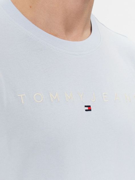 POLERA REGULAR LINEAR LOGO CELESTE TOMMY JEANS-3