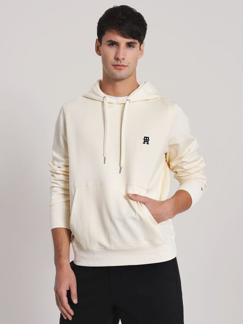 POLERÓN HOODIE LOGO MONOGRAM BLANCO TOMMY HILFIGER-0