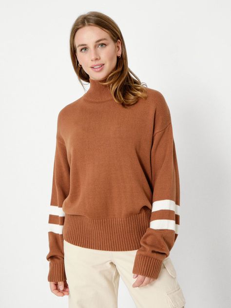 Sweater Cuello Alto Con Logo Café Tommy Hilfiger-0
