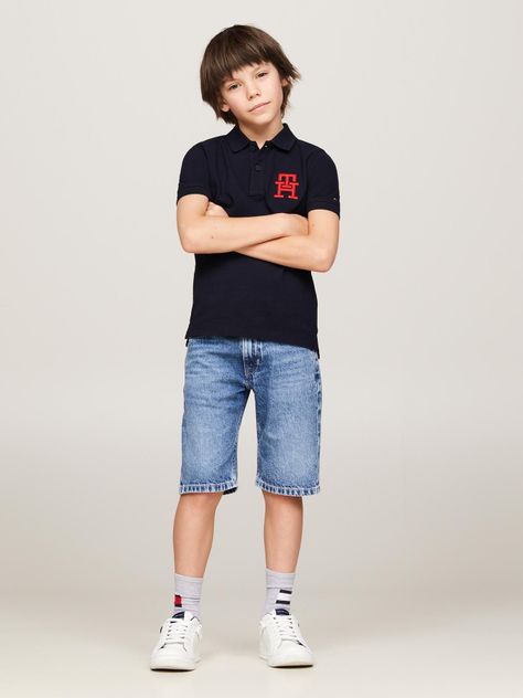 Polo Logo Niño Azul Tommy Hilfiger-1