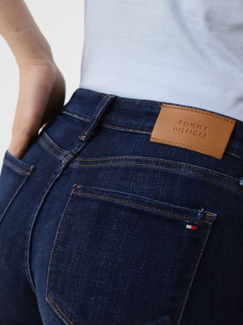 Jeans Como Skinny Fit Talle Medio Azul Tommy Hilfiger-3
