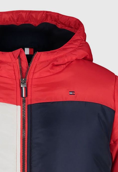 Parka Puffer Color Block Rojo Tommy Hilfiger-2