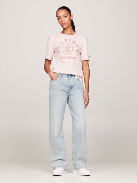 Polera Varsity Logo Monogram Rosado Tommy Hilfiger-1