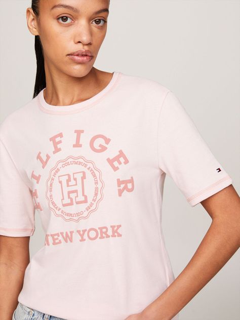 Polera Varsity Logo Monogram Rosado Tommy Hilfiger-3