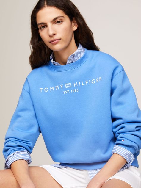 Polerón Modern Con Logo Celeste Tommy Hilfiger-3