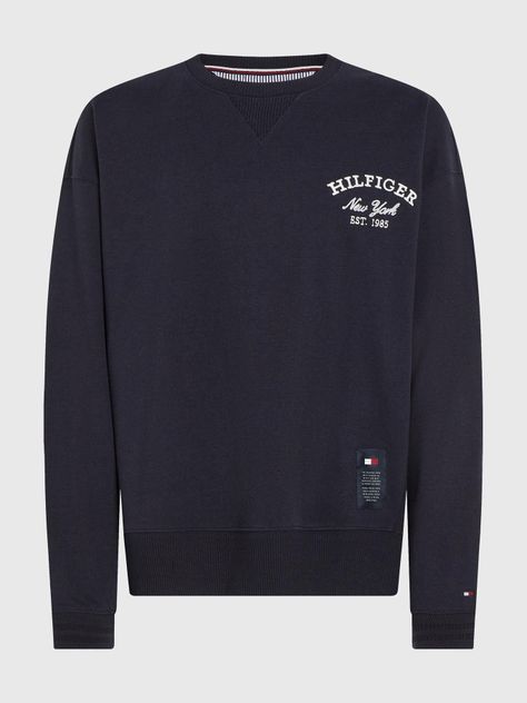 Polerón Estilo Preppy Con Logo Azul Tommy Hilfiger-4