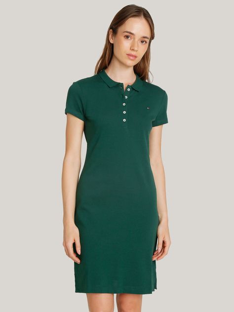 Vestido Polo Slim Fit Verde Tommy Hilfiger-0