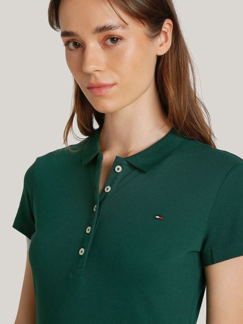 Vestido Polo Slim Fit Verde Tommy Hilfiger-3