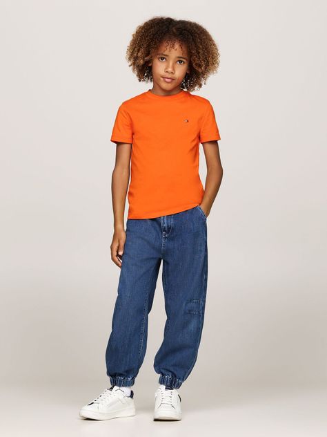Polera De Niño Essential Cotton Naranjo Tommy Hilfiger-1
