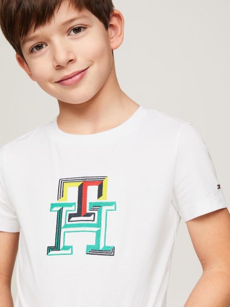 Polera Logo Monogram Multicolor Blanco Tommy Hilfiger-3