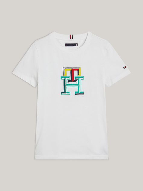 Polera Logo Monogram Multicolor Blanco Tommy Hilfiger-4