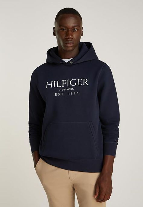 Polerón Hoodie Con-Logo Azul Tommy Hilfiger-0