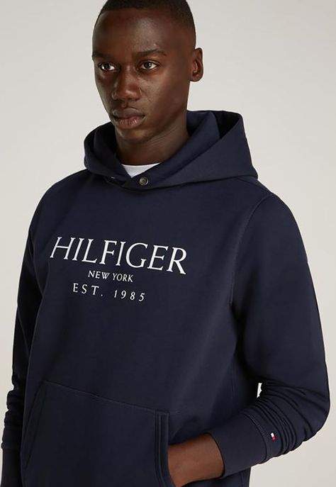 Polerón Hoodie Con-Logo Azul Tommy Hilfiger-2