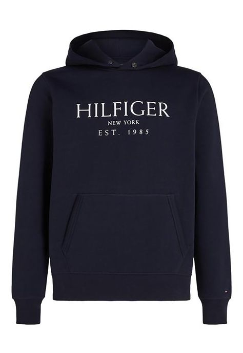 Polerón Hoodie Con-Logo Azul Tommy Hilfiger-3
