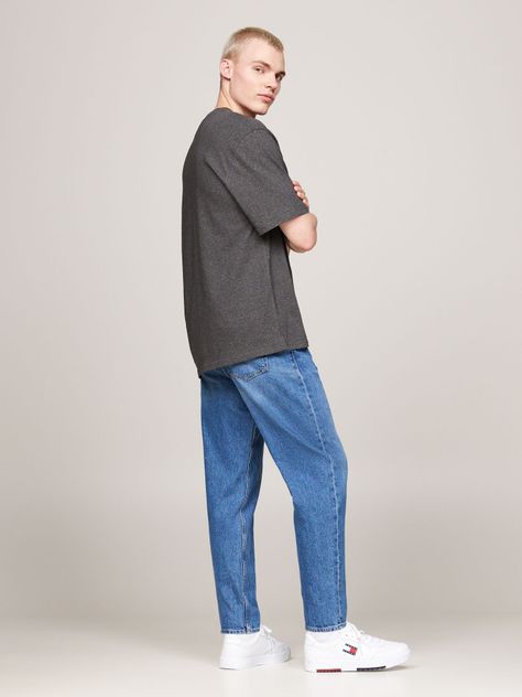 Polera Melange Flag Relaxed Fit Gris Tommy Hilfiger-2