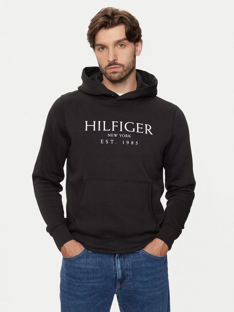 Polerón Hoodie Con Logo Negro Tommy Hilfiger-0