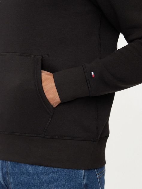 Polerón Hoodie Con Logo Negro Tommy Hilfiger-4