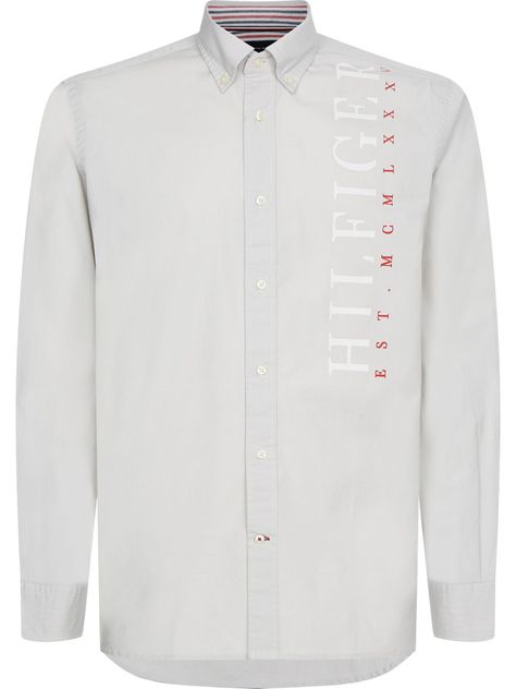 Camisa Flex Regular Crema Tommy Hilfiger A2-0