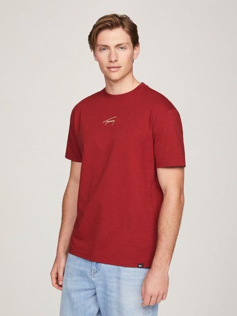 Polera Gold Signature Regular Fit Rojo Tommy Hilfiger-0