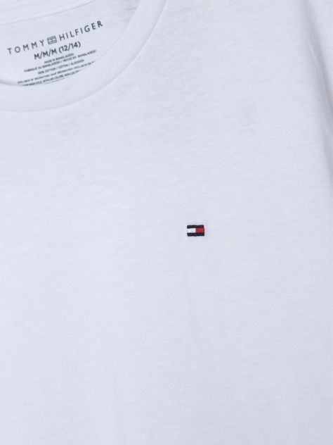 Polera De Niño C-Neck Con Logo Blanco Tommy Hilfiger-2