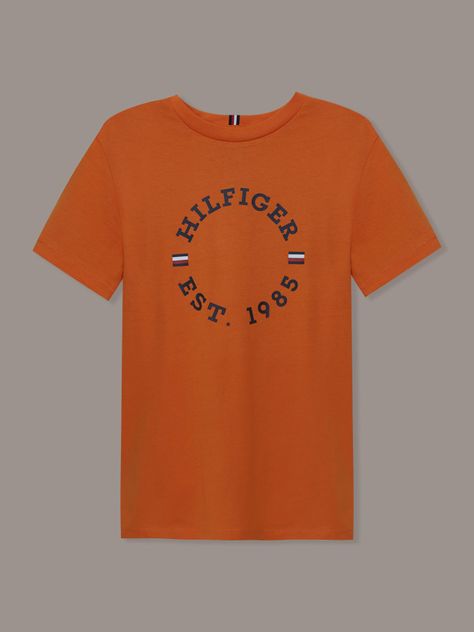 Polera Niño Con Logo Monotipo Naranjo Tommy Hilfiger-0