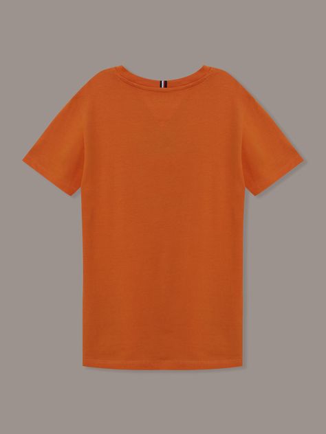 Polera Niño Con Logo Monotipo Naranjo Tommy Hilfiger-1