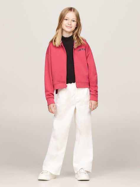 Polerón Hoodie Niña Varsity Logo Rosado Tommy Hilfiger-1