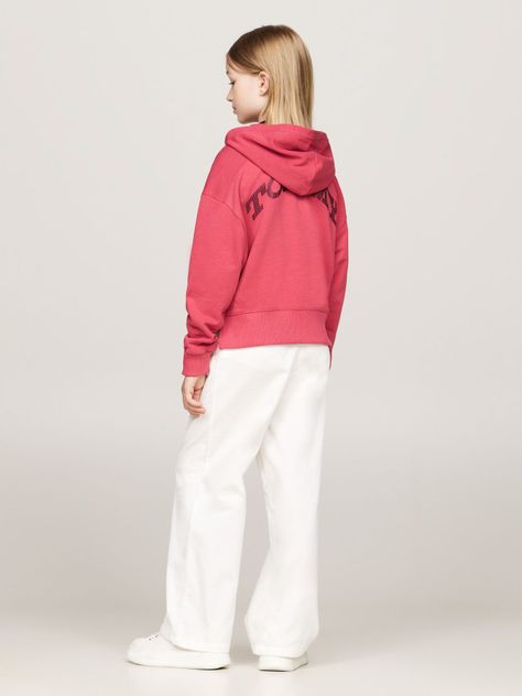 Polerón Hoodie Niña Varsity Logo Rosado Tommy Hilfiger-2