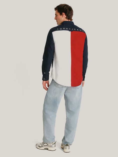 Camisa Flag Badge Regular Fit Azul Tommy Hilfiger-2