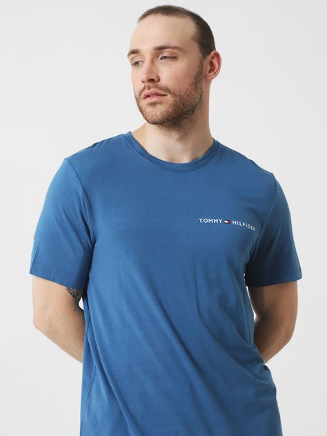Camiseta C-Neck Manga Corta Azul Tommy Hilfiger-3
