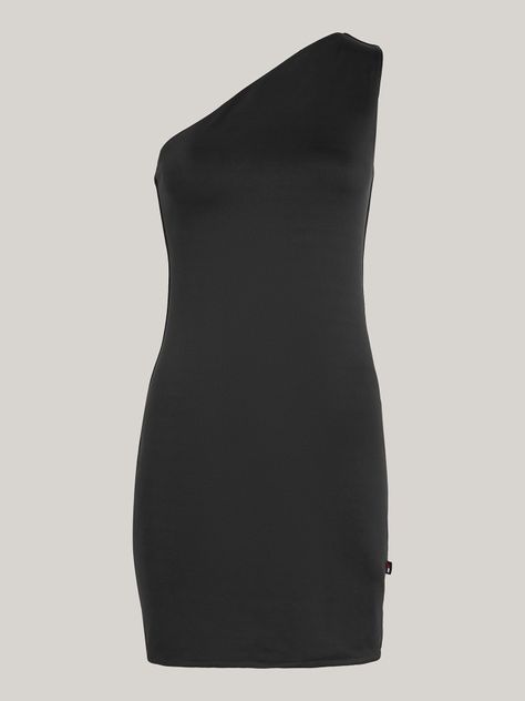 Vestido Corte Asimétrico Negro Tommy Jeans-4