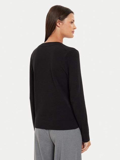 Sweater Solid V-Neck Negro Tommy Hilfiger-2