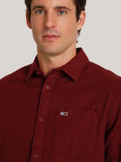 Camisa Flannel Regular Fit Rojo Tommy Hilfiger-3