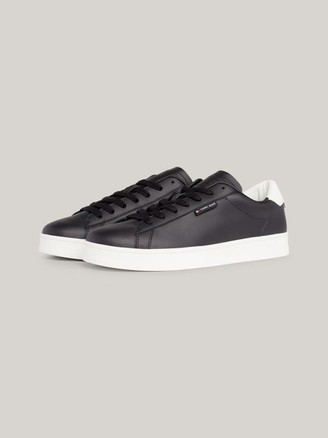 Zapatillas De Cuero Cupsole Logo Negro Tommy Hilfiger-0