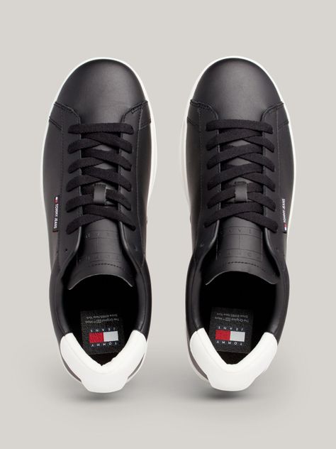 Zapatillas De Cuero Cupsole Logo Negro Tommy Hilfiger-2