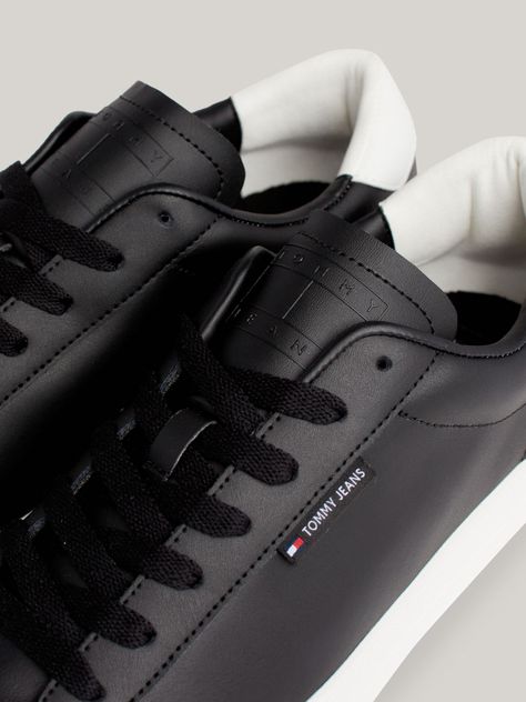 Zapatillas De Cuero Cupsole Logo Negro Tommy Hilfiger-6