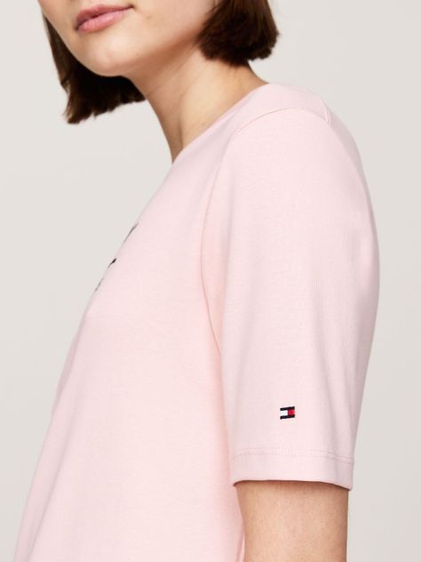 Vestido Con Logo Gráfico Script Rosado Tommy Hilfiger-2