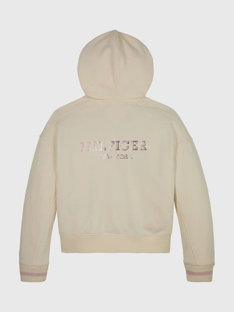 POLERÓN HOODIE MONOTYPE LOGO BEIGE TOMMY HILFIGER-1