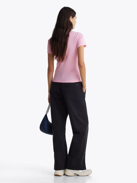 Polera Essential Logo Slim Fit Rosado Tommy Jeans-2