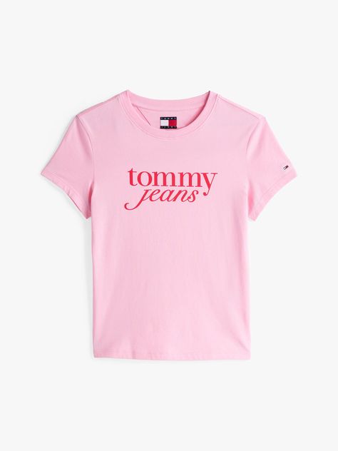Polera Essential Logo Slim Fit Rosado Tommy Jeans-4